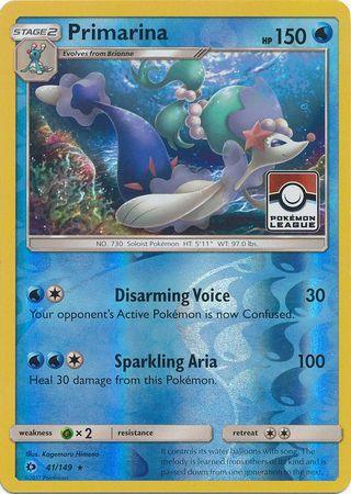 Primarina (41/149) (League Promo) [Sun & Moon: Base Set]