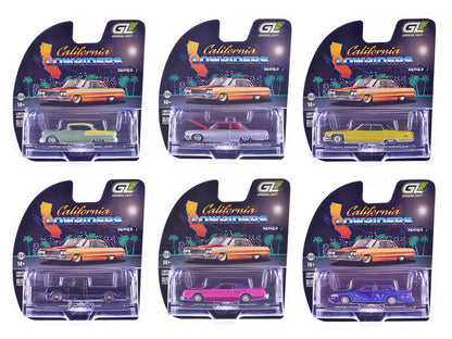 "California Lowriders" Series 7 Set of 6 pieces 1/64 Diecast Model Cars by Greenlight  free shipping USA