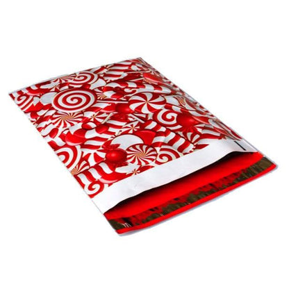 Candy Cane Christmas Poly Mailers Size 6x9 Shipping Bags