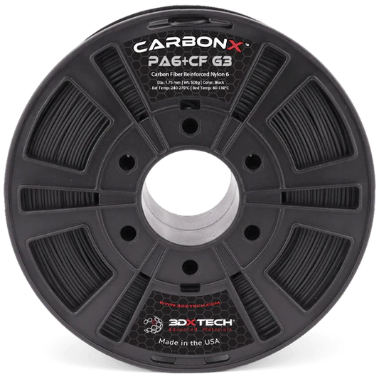 CarbonX Nylon 6+CF (PA6-CF) 3D Printer Filament by 3DXTech Made in USA 500g