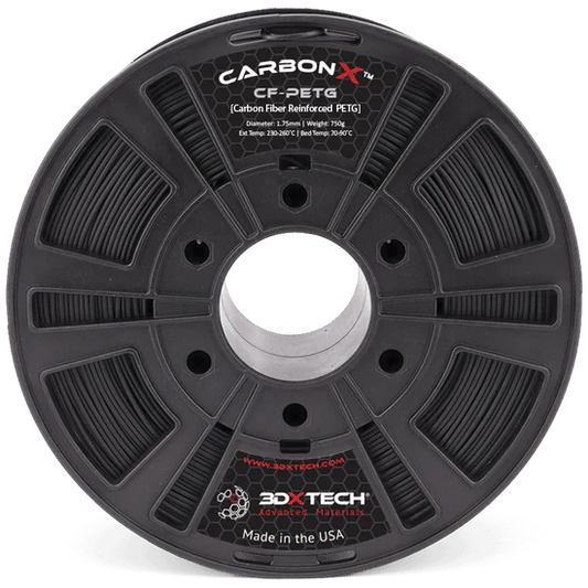 CarbonX PETG+CF 3D Printer Filament by 3DXTech Made in USA 750g