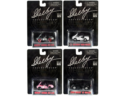 "Carroll Shelby 50th Anniversary" 4 piece Set 2022 Release Q 1/64 Diecast Model Cars by Shelby Collectibles  free shipping USA