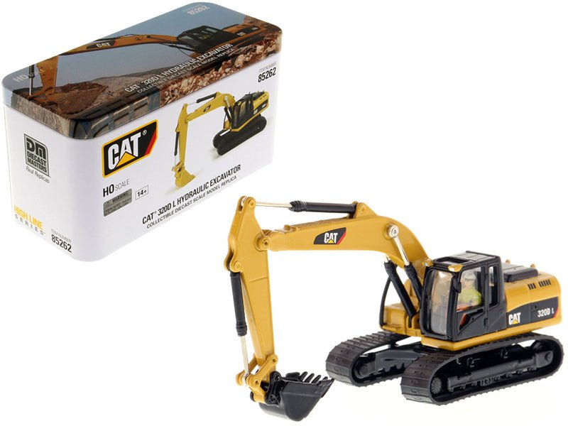 CAT Caterpillar 320D L Hydraulic Excavator with Operator "High Line" Series 1/87 (HO) Scale Diecast Model by Diecast Masters  free shipping USA