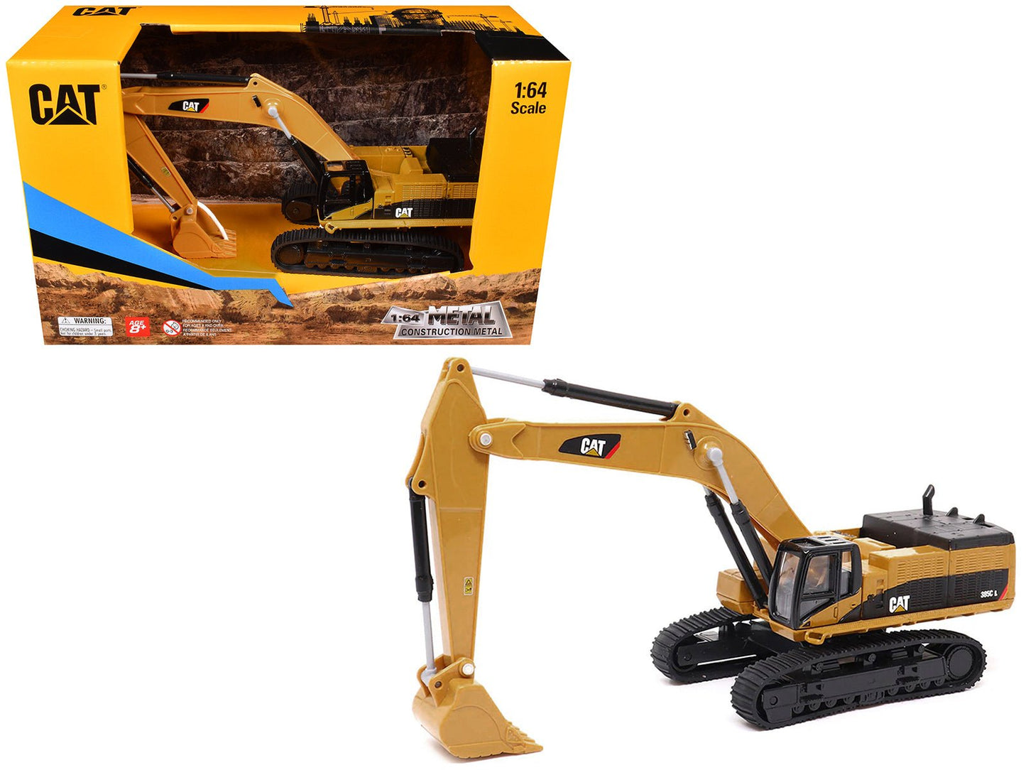CAT Caterpillar 385C L Hydraulic Excavator Yellow 1/64 Diecast Model by Diecast Masters  free shipping USA