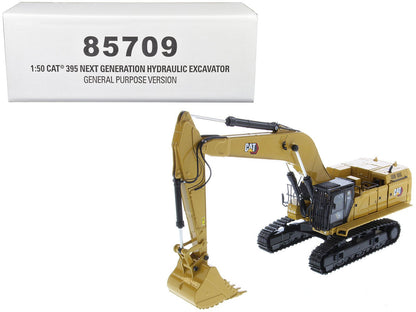 CAT Caterpillar 395 Next Generation Hydraulic Excavator (General Purpose Version) Yellow with Operator and Additional Tools "High Line" Series 1/50 Diecast Model by Diecast Masters  free shipping USA
