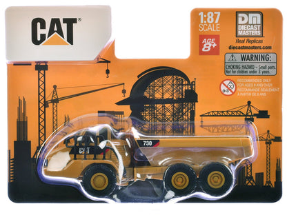 CAT Caterpillar 730 Articulated Truck Yellow 1/87 (HO) Diecast Model by Diecast Masters  free shipping USA