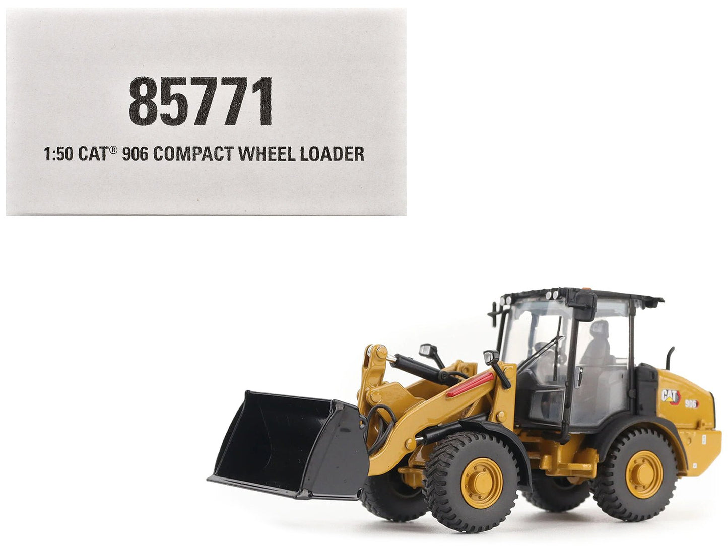 CAT Caterpillar 906 Compact Wheel Loader Yellow with Operator "High Line Series" 1/50 Diecast Model by Diecast Masters  free shipping USA