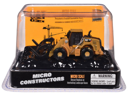 CAT Caterpillar 950M Wheel Loader (Log Fork Version) Yellow "Micro-Constructor" Series Diecast Model by Diecast Masters  free shipping USA