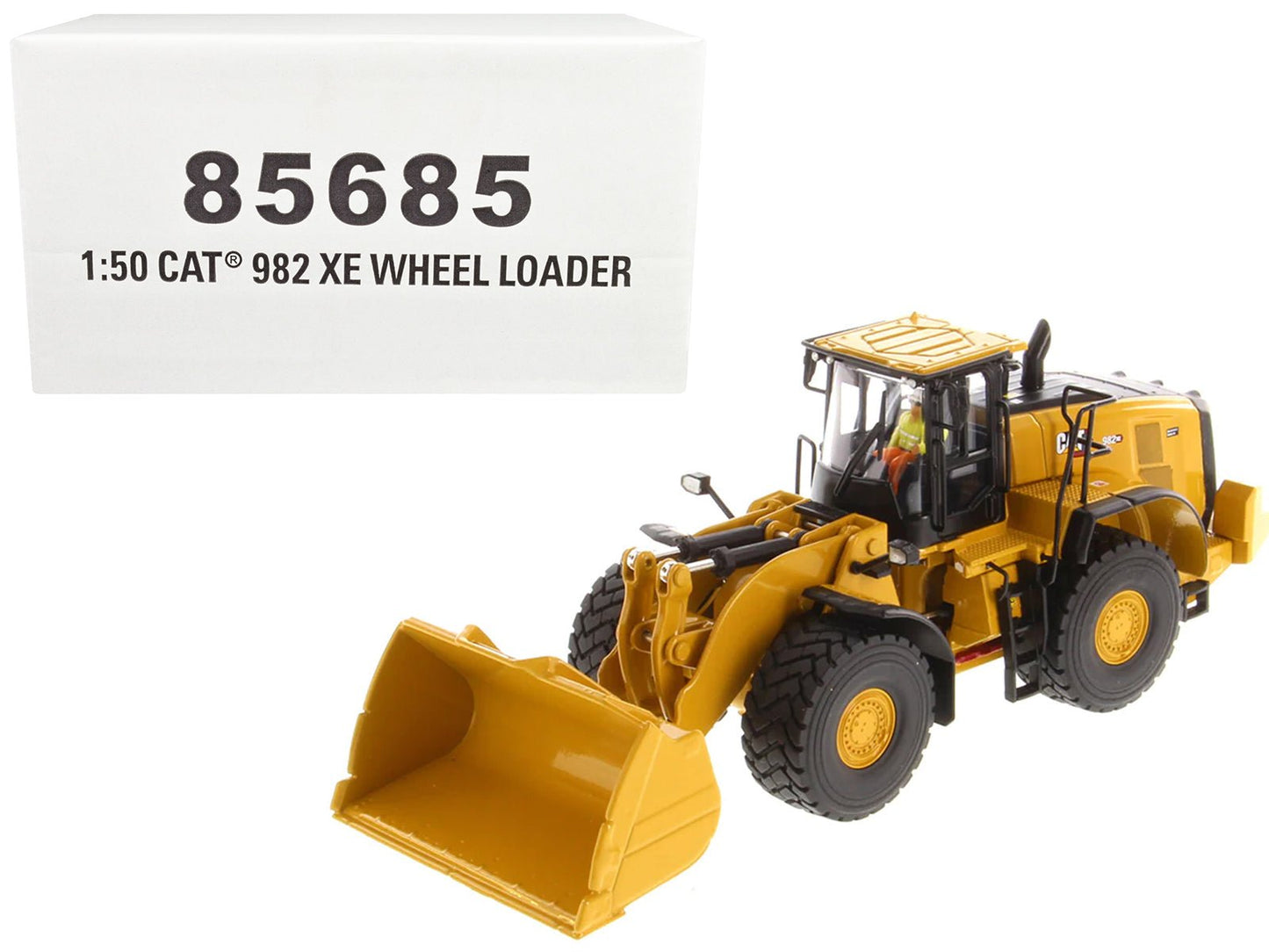 CAT Caterpillar 982 XE Wheel Loader Yellow with Operator "High Line Series" 1/50 Diecast Model by Diecast Masters  free shipping USA