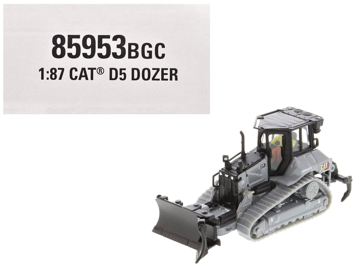 CAT Caterpillar D5 Track-Type Dozer "Centennial" Gray with Operator "High Line Series" 1/87 (HO) Diecast Model by Diecast Masters  free shipping USA