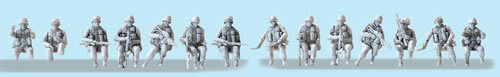 Preiser 72544 1/72 Scale Modern US Army 2000+ Unpainted Figures