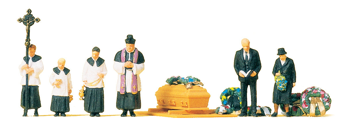 Preiser 79194 N Scale Catholic Funeral Figure Set
