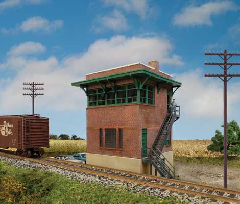 Walthers Cornerstone 3554 HO PRR Brick Interlocking Tower Kit