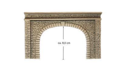 Noch 58062 HO Scale Natural-Stone Double-Track Tunnel Portal