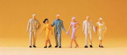 Preiser 14134 HO Scale Pedestrians Passers-By pkg(6)