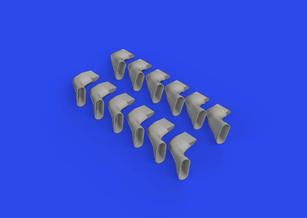 Eduard 624003 1/24 Aircraft- Spitfire Mk IX Exhaust Stacks Fishtail for ARX (Res