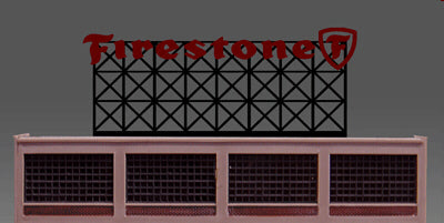 Miller Engineering 5382 N Scale Firestone Neon Sign
