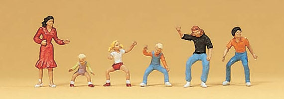 Preiser 79063 N Scale Roundabout Rider Figure Set