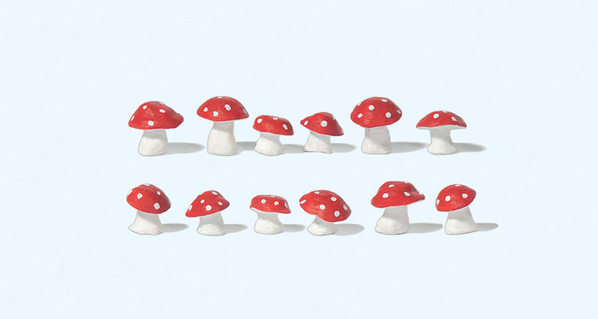Preiser 45241 G Scale Toadstool Mushrooms pkg(12)