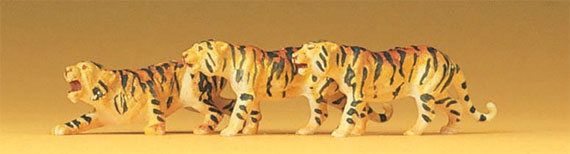 Preiser 20380 HO Scale Tigers Animal Figure Set
