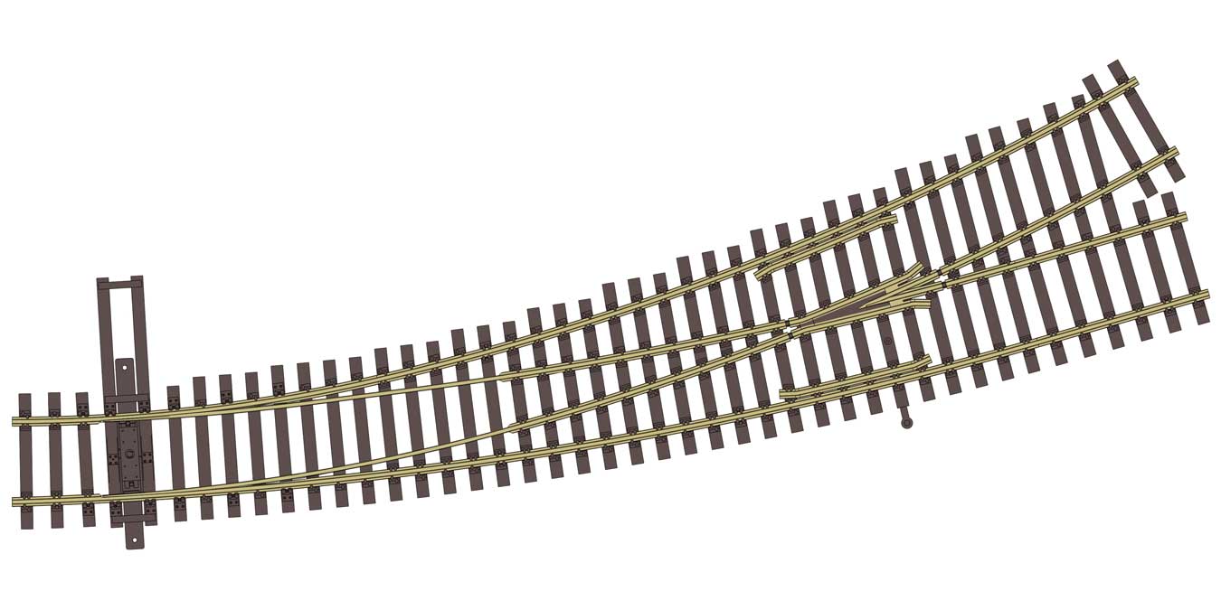 Walthers Track 83067 HO Code 83 Curved Turnout Left