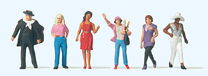 Preiser 10785 HO Scale Passers By Set 2 pkg(6)