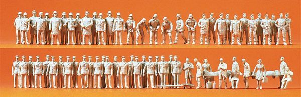 Preiser 16339 HO Scale Unpainted Figure Set Firemen