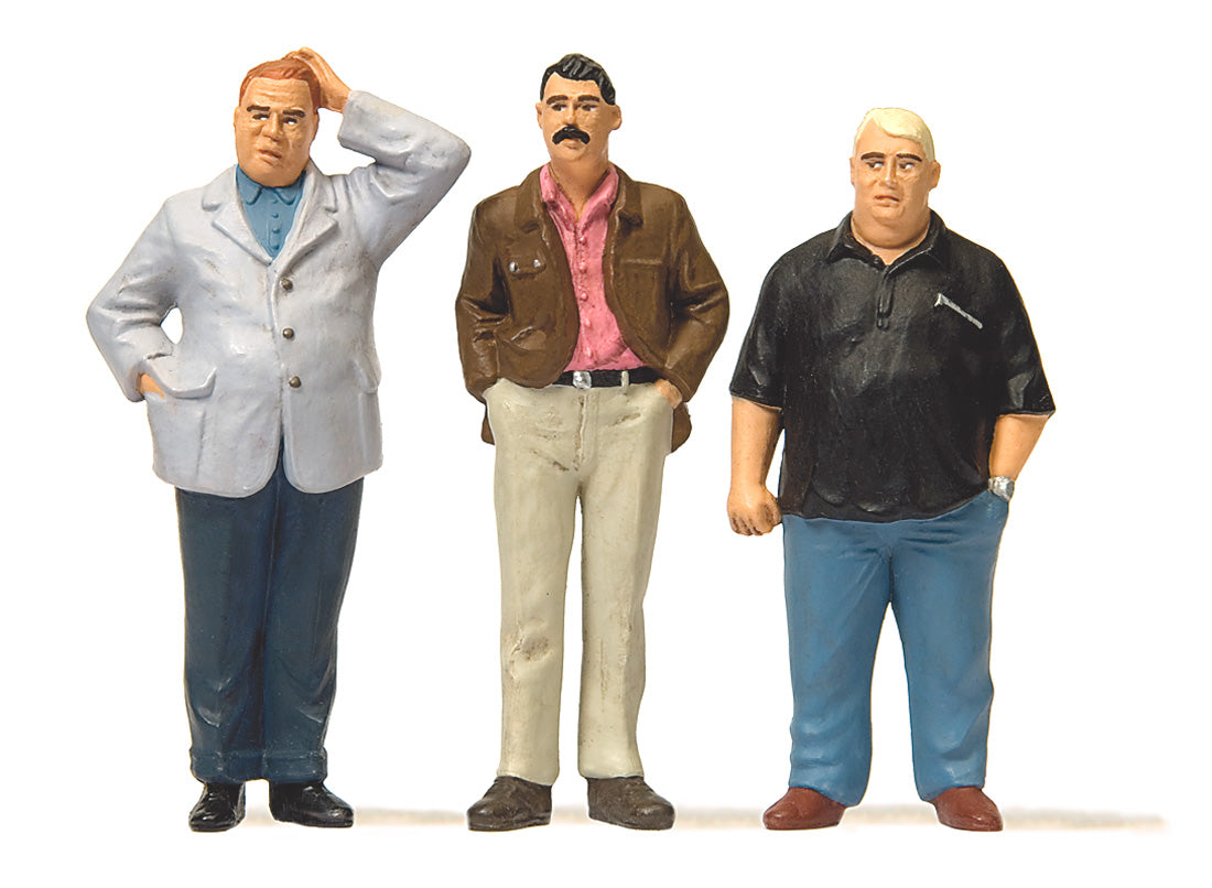 Preiser 63098 1:32 Scale Serious Situation - 3 Men Figure Set