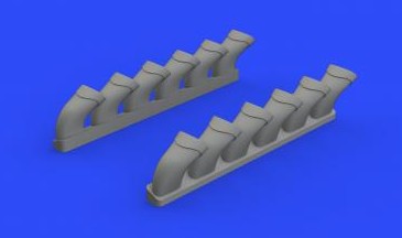 Eduard 632108 1/32 Aircraft- Spitfire Mk IX Exhaust Stacks Fishtail for RVL (Res