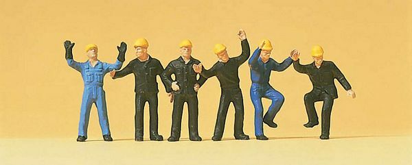 Preiser 14105 HO Scale Railroad Personnel Railway Shunters