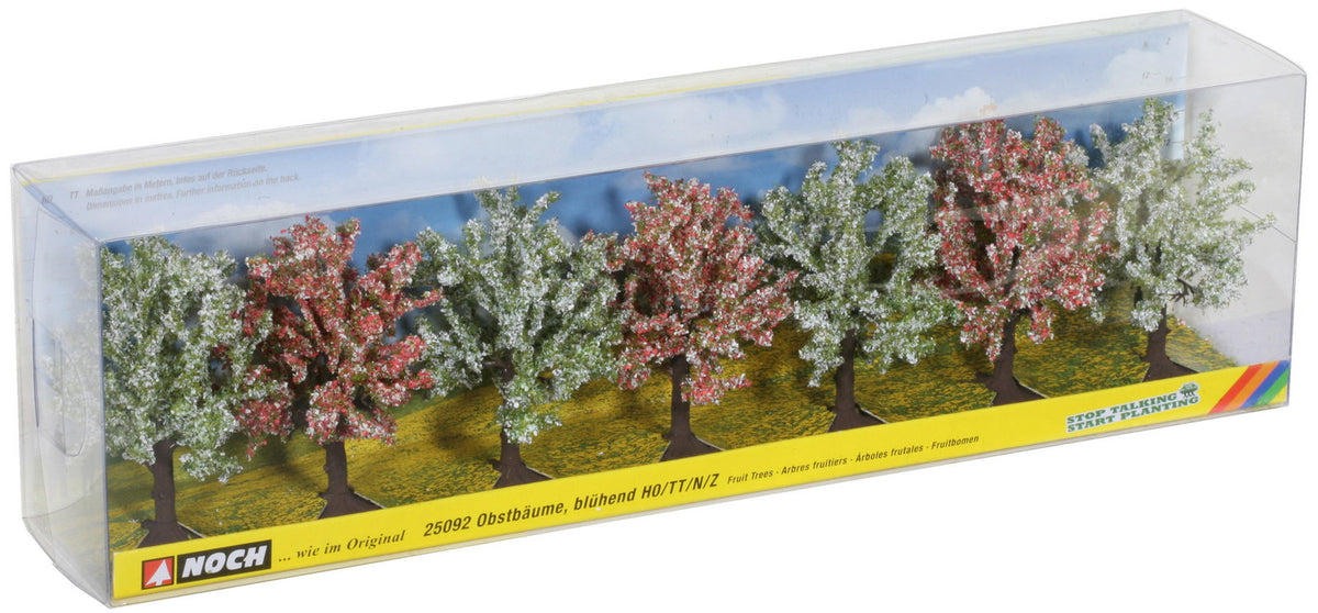 Noch 25092 HO/TT/N/Z Scale Blossoming Fruit Trees, 8 cm, 7-Pack