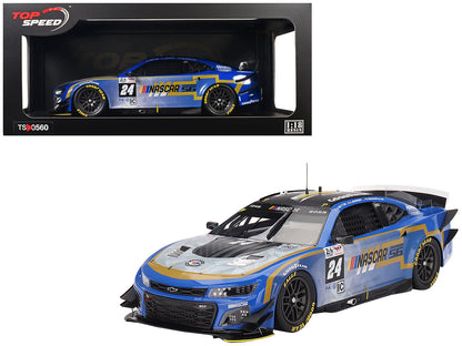 Chevrolet Camaro ZL1 #24 Jenson Button - Jimmie Johnson - Mike Rockenfeller "Hendrick Motorsports - NASCAR Next Gen Garage 56" Innovative "24 Hours of Le Mans" (2023) 1/18 Model Car by Top Speed  free shipping USA