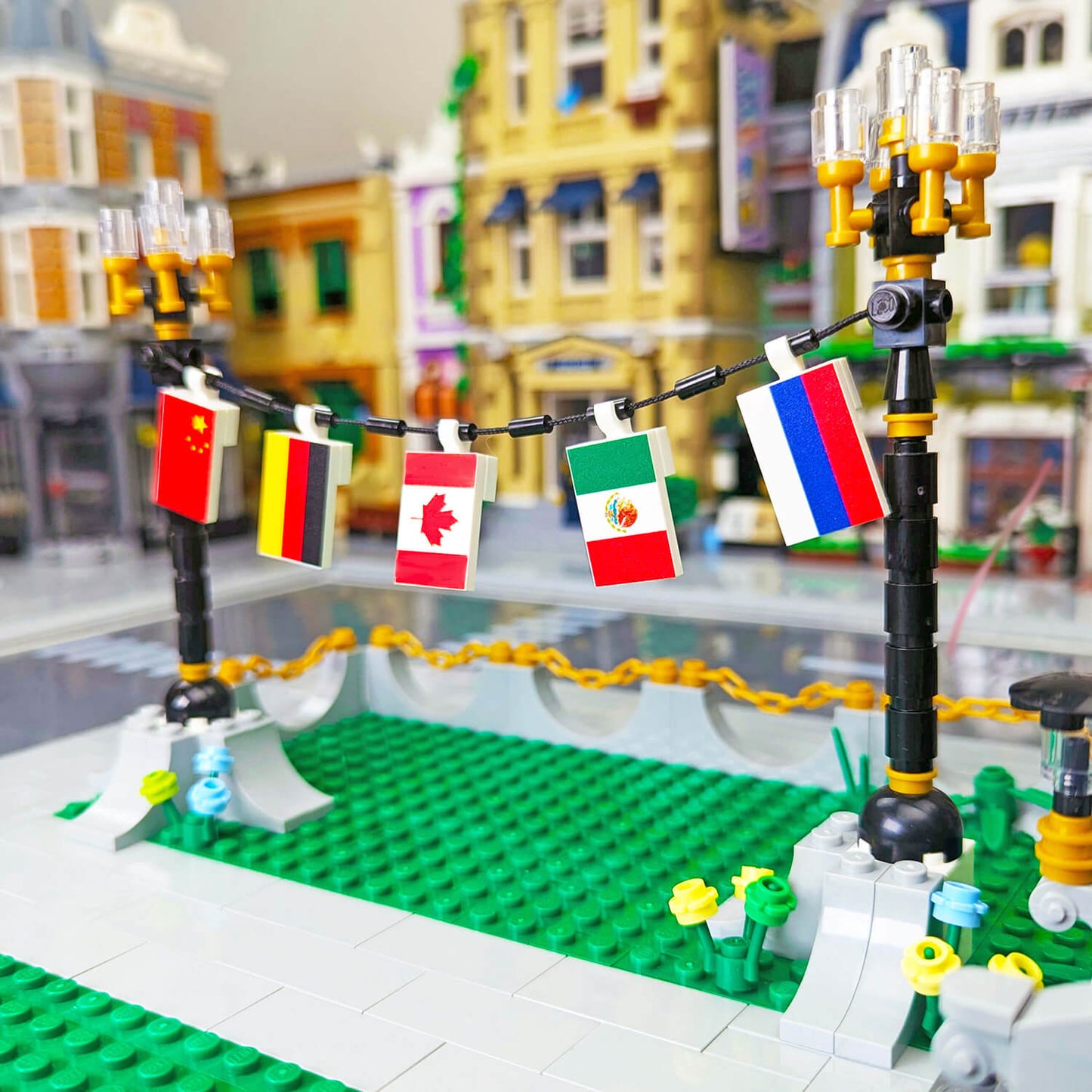 Russia Country Flag - Custom Printed - Made Using a LEGO® Tile