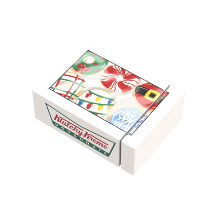Boxed Donuts - Christmas - Custom Printed - Made Using LEGO® Parts