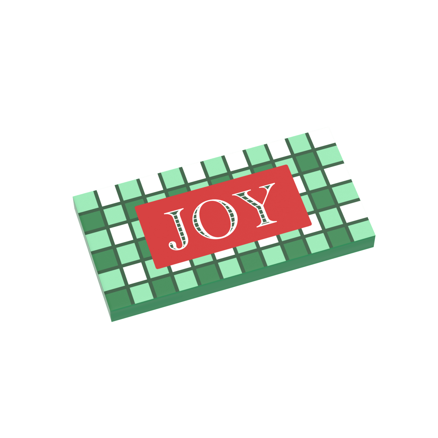 "Joy" Door Mat - Christmas Decor - Custom Printed 2x4 - Tile Made using LEGO® Parts