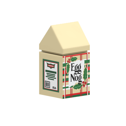 Egg Nog Carton - Custom Printed 1x1 Brick -  Created Using LEGO® Parts