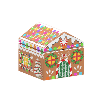 Gingerbread House - Christmas - Minifig Scale - Custom Printed  - Made Using LEGO® Parts