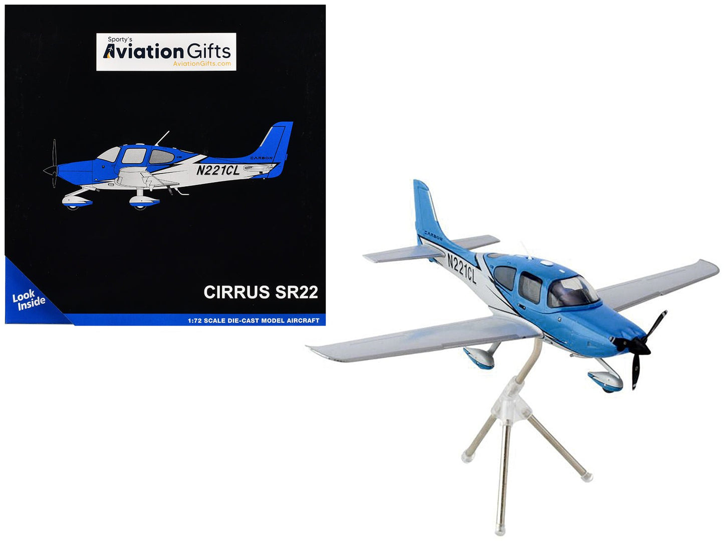 Cirrus SR22 Composite Aircraft (N221CL) Blue "Gemini General Aviation" Series 1/72 Diecast Model Airplane by GeminiJets  free shipping USA