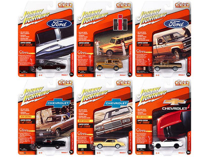 "Classic Gold Collection" 2022 Set B of 6 Cars Release 1 1/64 Diecast Model Cars by Johnny Lightning  free shipping USA