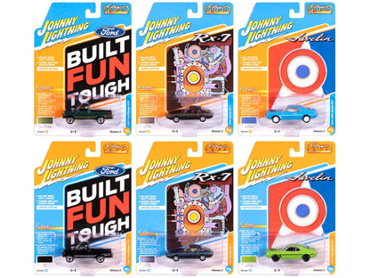 "Classic Gold Collection" 2025 Release 2 Set of 6 Cars 1/64 Diecast Model Cars by Johnny Lightning  free shipping USA