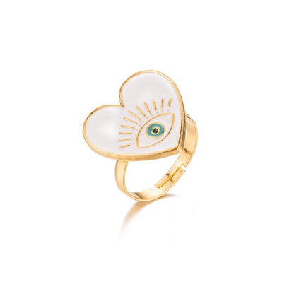 White Heart Ring by ClaudiaG Collection