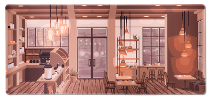 Coffee Shop Desk Mat V2