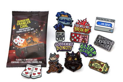 Foam Brain Games: Enamel Pin - Dungeon Crawler Carl - Adventurer's Pin Mystery Loot: Floors 1-3