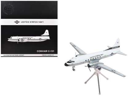 Convair C-131 Samaritan Transport Aircraft "United States Navy - NAS Guantanamo Bay" (141017) White and Gray "Gemini 200" Series 1/200 Diecast Model Airplane by GeminiJets  free shipping USA