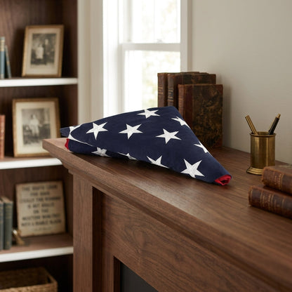 Pre Folded American flag – Great for flag display cases, flag frames, and flag display - 3 ft x 5 ft Cotton Flag.
