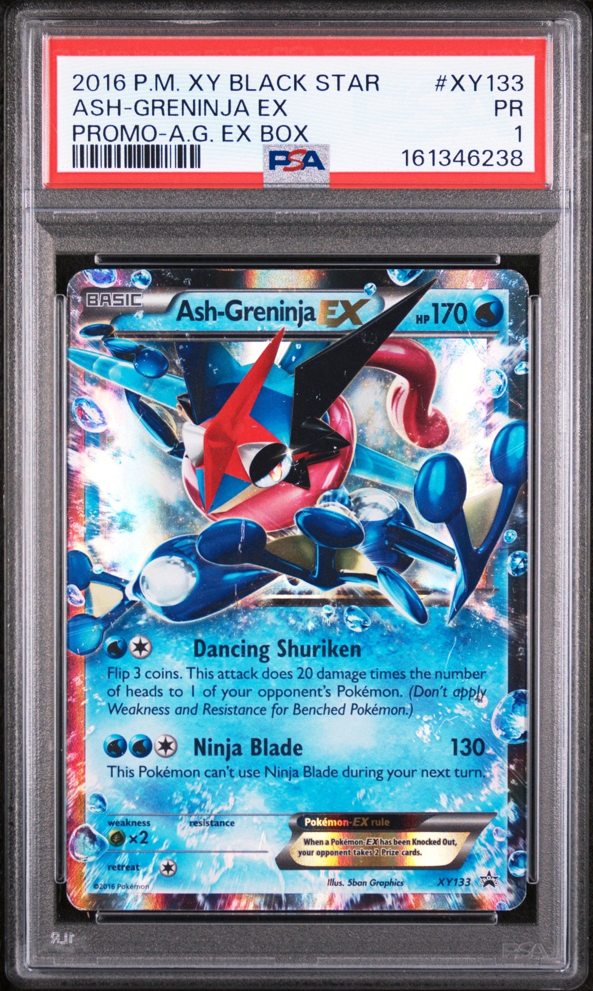 PSA 1 Ash-Greninja EX (A.G. Ex Box) #XY133 · XY Black Star Promos · 2016