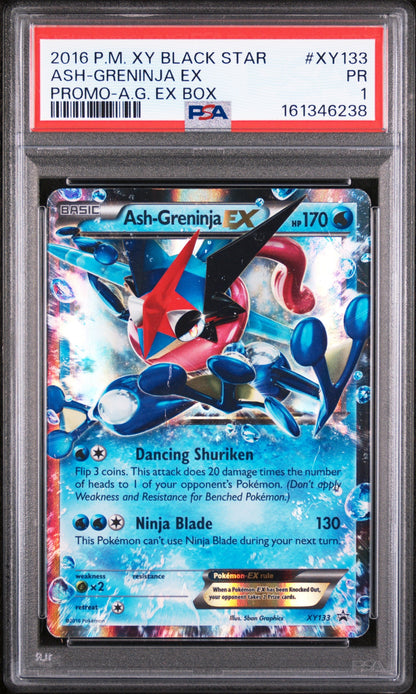 PSA 1 Ash-Greninja EX (A.G. Ex Box) #XY133 · XY Black Star Promos · 2016