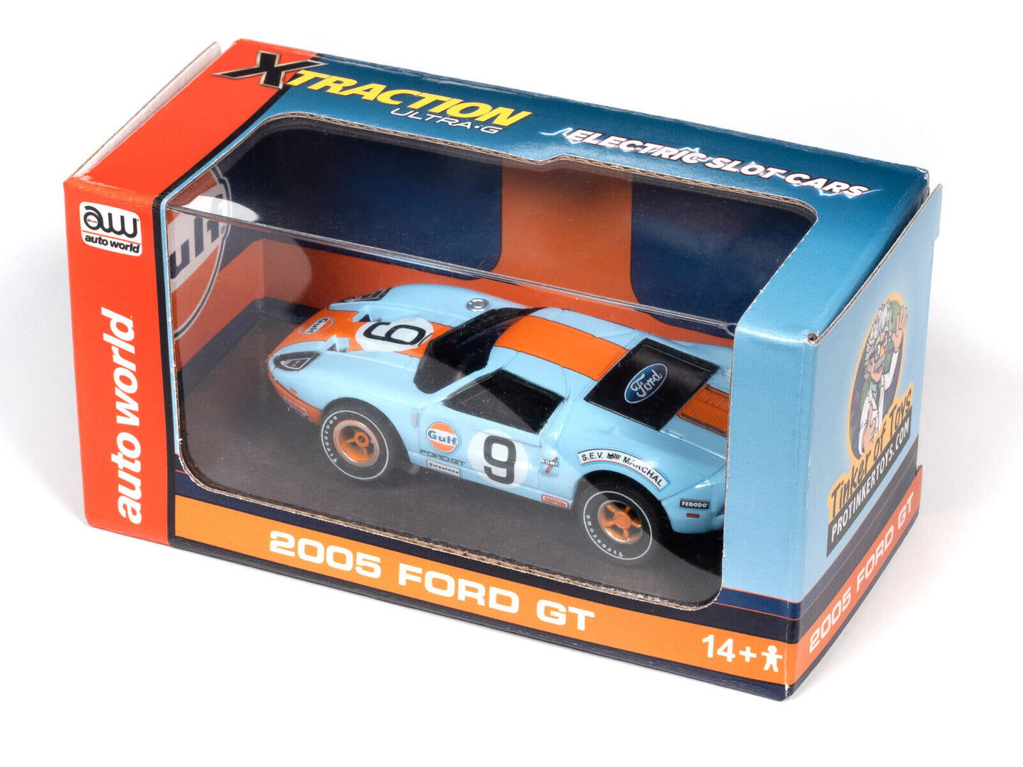 Auto World Ford GT Gulf #9 for AFX HO slot car Exclusive Limited Edition