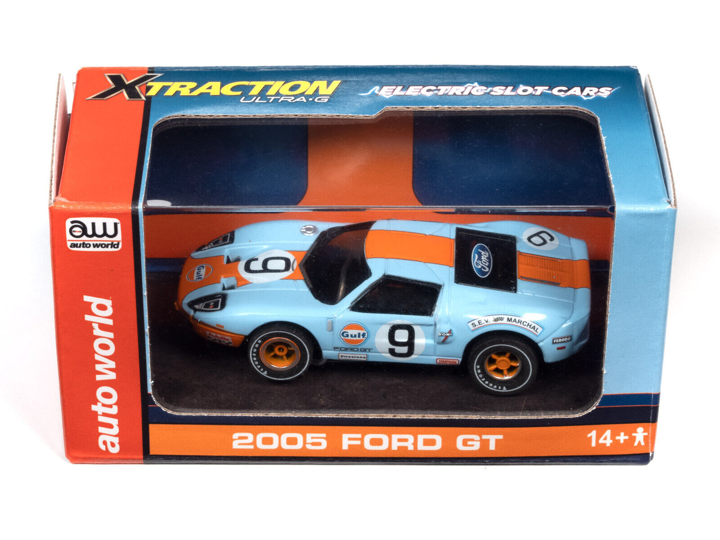 Auto World Ford GT Gulf #9 for AFX HO slot car Exclusive Limited Edition