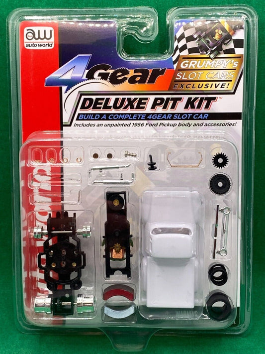 Auto World Exclusive '56 Ford Pickup White Deluxe Pit Kit  for AFX 4Gear 1956 Truck